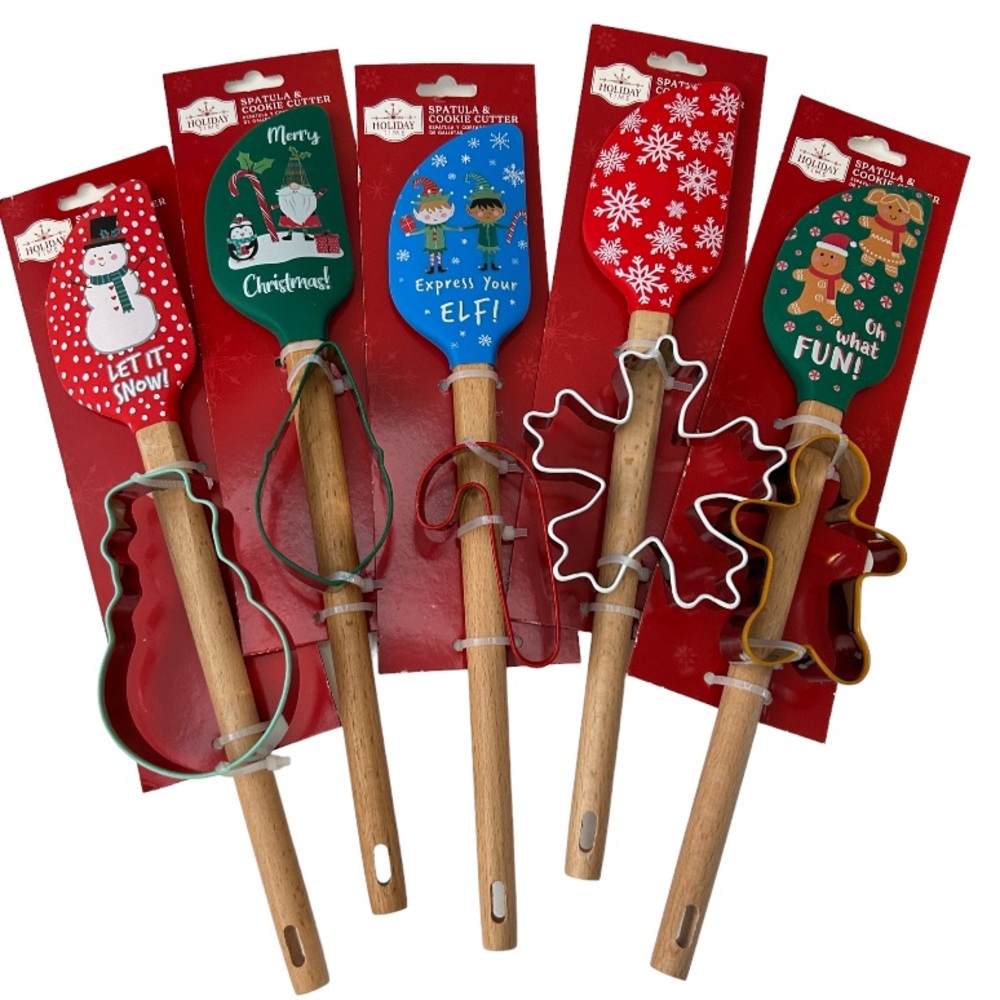 NEW Christmas Spatula & Cookie Cutter Bundle